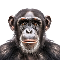 Chimpanzee isolated on transparent background cutout