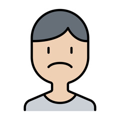 Sad man icon