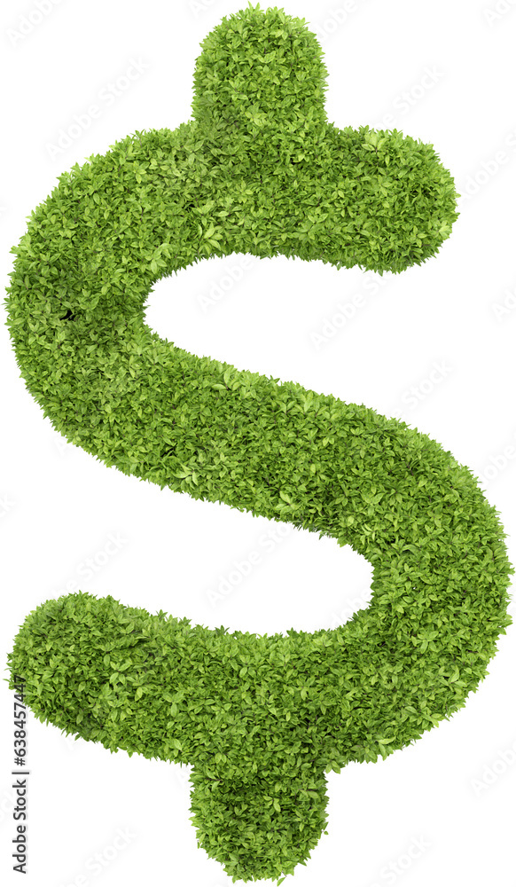 Aufkleber garden bush in shopping icon shape. 3d rendering of isolated objects.