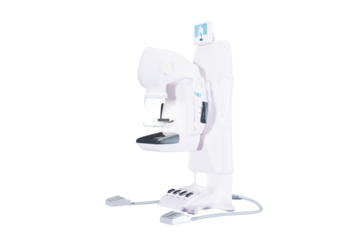 Mammogram device 3D rendering  for screening breast cancer in hospital on Transparent background.