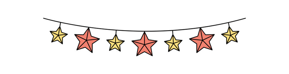Stars flag, bunting graphic background
