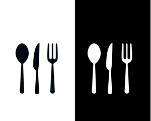Spoon and fork icon ,Restaurant icon vector logo design template