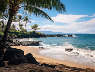 a beautiful beach in Maui