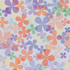 seamless pattern with  assorted colors abstract shapes