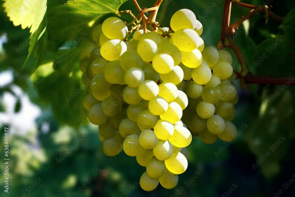 Poster sauvignon blanc is a crisp and refreshing white wine grape. generative ai technology