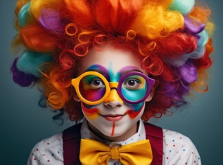 Creative party clown child