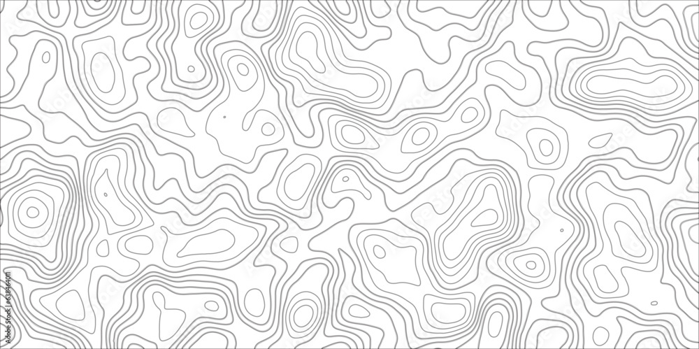Fototapete Vector topographic map background .Pattern of contour lines. Abstract vector illustration .Modern design with White background with topographic wavy pattern design.