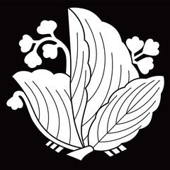 家紋です。桐揚羽蝶といいます。