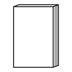 Closing book icon. Outline