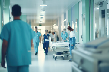 life on the go in a clean modern hospital