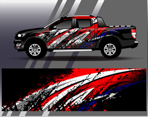 Race car wrap decal designs. Abstract racing and sport background for car livery or daily use car vinyl sticker