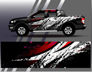 Race car wrap decal designs. Abstract racing and sport background for car livery or daily use car vinyl sticker