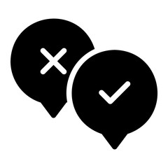 Obraz premium Disagreement glyph icon