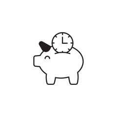 Time Saving icon design with white background stock illustration