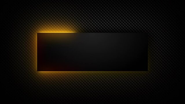 Neon rectangle frame with shining effect on a dark luxury abstract background. Empty glowing banner or border for title text or copy space. Blank vip shiny backdrop. Casino royal or grand hotel logo