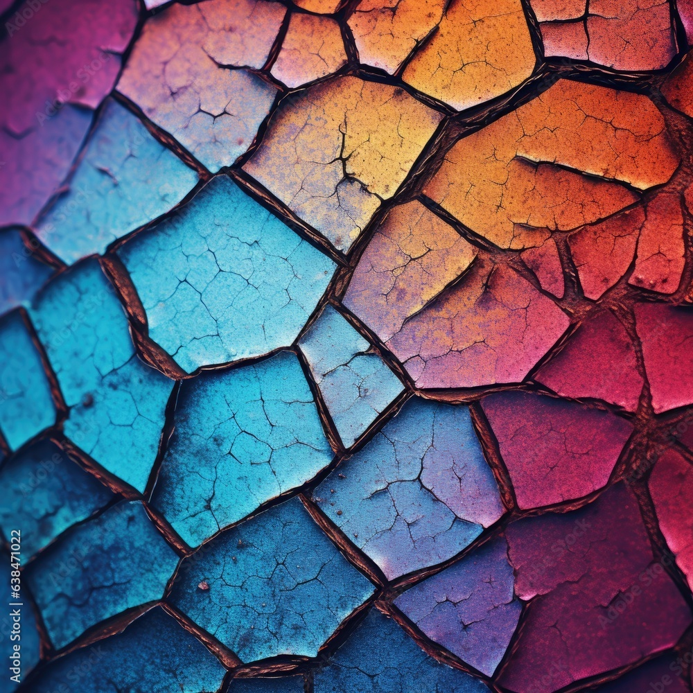 Aufkleber abstract colorful pattern of scales. generative ai