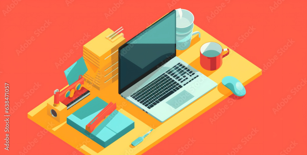 Poster colours background desktop screen design technology business web computer gadget laptop. generative 