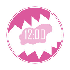 Reloj digital circular. Ilustración. Diseño de reloj vectorial