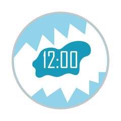 Reloj digital circular. Ilustración. Diseño de reloj vectorial