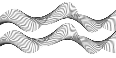 Abstract wave vector background for your design. Waves background.  Stylized line art background.business background lines wave abstract stripe design Geometric abstract composition. black and white.