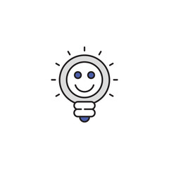 Positivity icon design with white background stock illustration