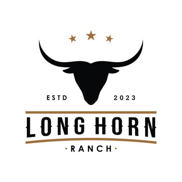 Bull Longhorn Logo Template