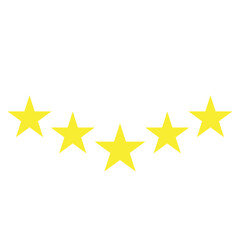 Five stars icon vector element