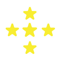 Fototapeta na wymiar Five stars icon vector element