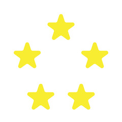 Five stars icon vector element