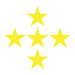 Five stars icon vector element