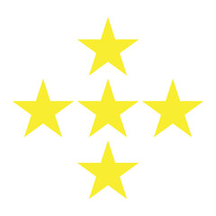 Five stars icon vector element