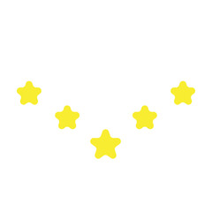 Five stars icon vector element