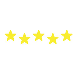 Five stars icon vector element