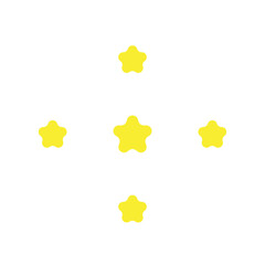 Five stars icon vector element