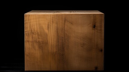 wood box and gift isolated background