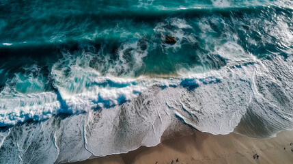 Ocean waves on the beach. AI Generated