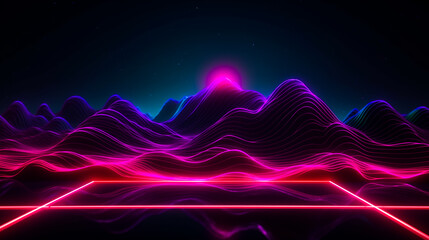 graphic neon imaginative background. AI Generated
