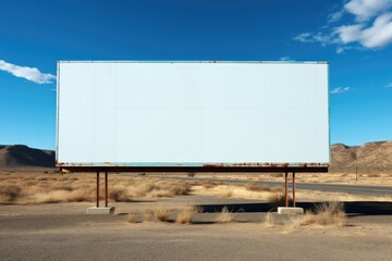 Obraz premium Mockup of a large white clean billboard, advertising poster. Generative AI