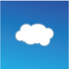 Cloud blue sky illustration vector flat element design