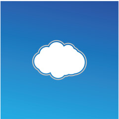 Cloud blue sky illustration vector flat element design