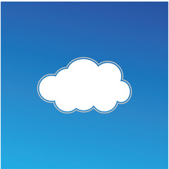 Cloud blue sky illustration vector flat element design