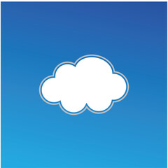 Cloud blue sky illustration vector flat element design
