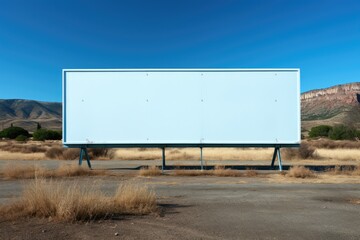 Obraz premium Mockup of a large white clean billboard, advertising poster. Generative AI