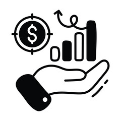 Business growth doodle Icon Design illustration. Business Symbol on White background EPS 10 File