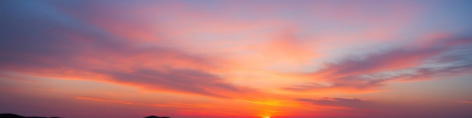 Obraz premium Beautiful atmospheric dramatic clouds in the evening at sunset.. Generative AI.