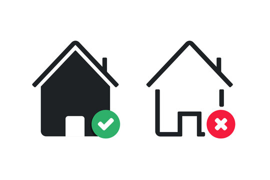 House checkmark icon. Illustration vector