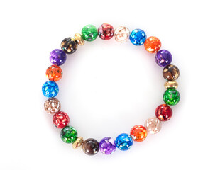 Colorful spectrum lucky stone bracelet