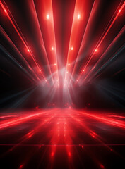 Ai generative Backdrop With Illumination Of Red Spotlights For Flyers realistic image ultra hd high design
