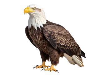 Foto op Plexiglas bald eagle isolated on white © krit