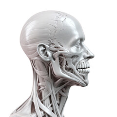 human skull isolated on white